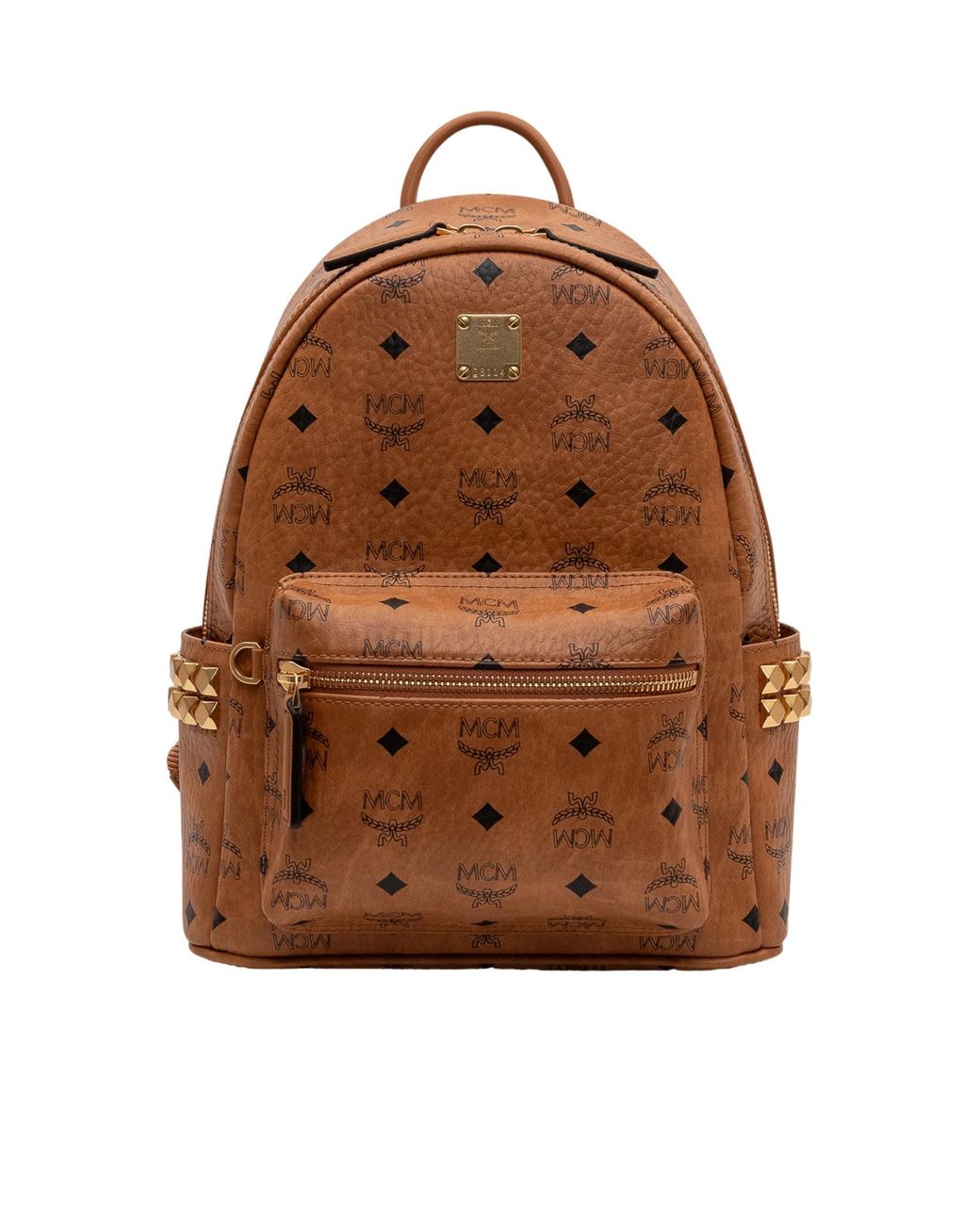 MCM Brown Stark Studded Mini Backpack for men