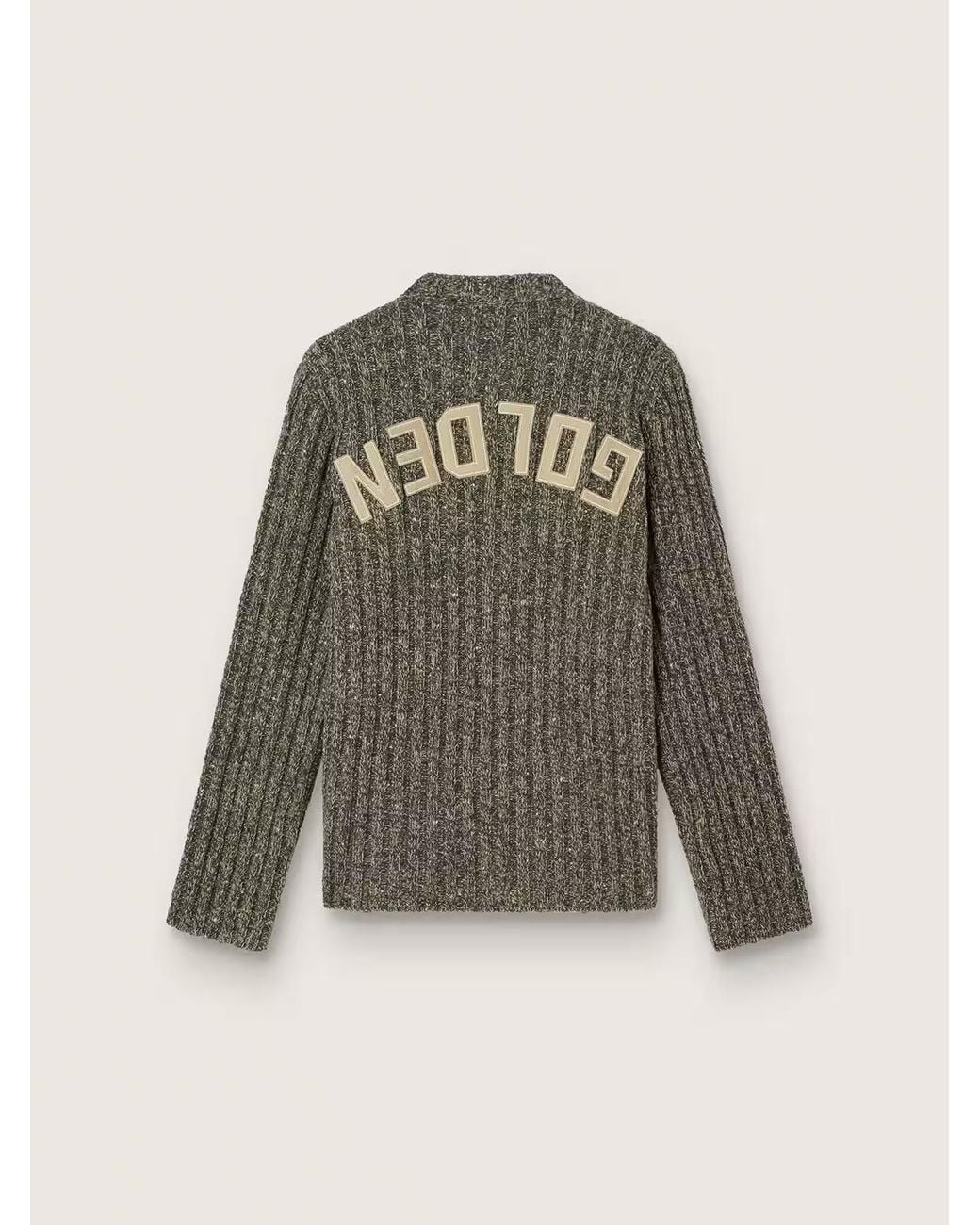 Golden Goose Deluxe Brand Green Logo Detailed Crewneck Knit Jumper for men