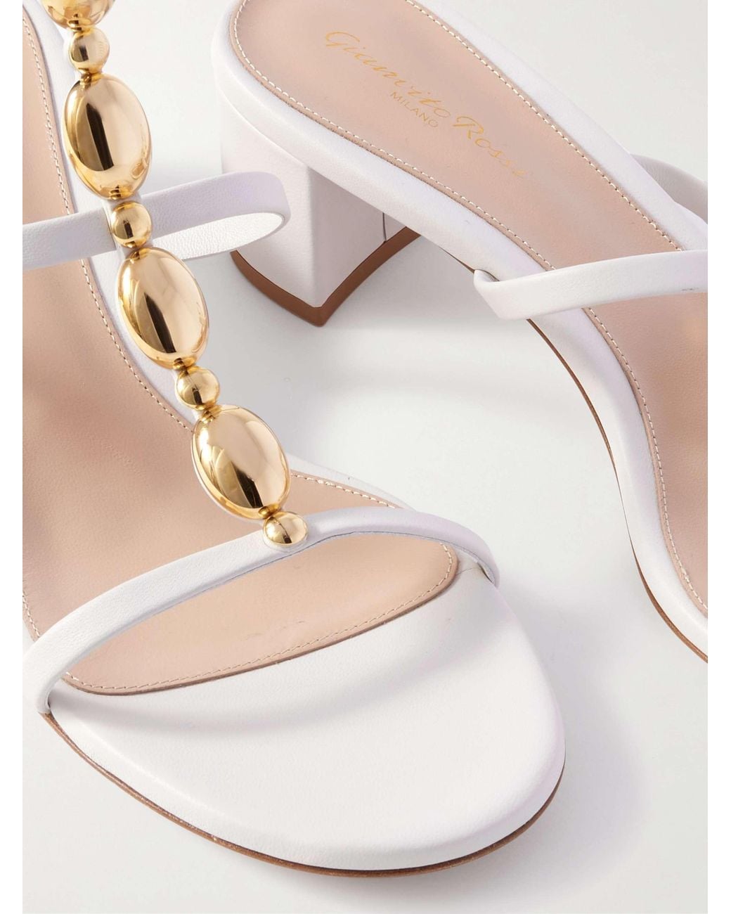 Gianvito Rossi White Open-Toe High-Heeled Sandals
