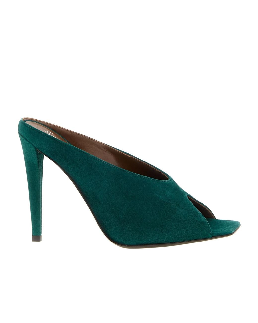 Giuseppe Zanotti Green Slip On Heeled Mules