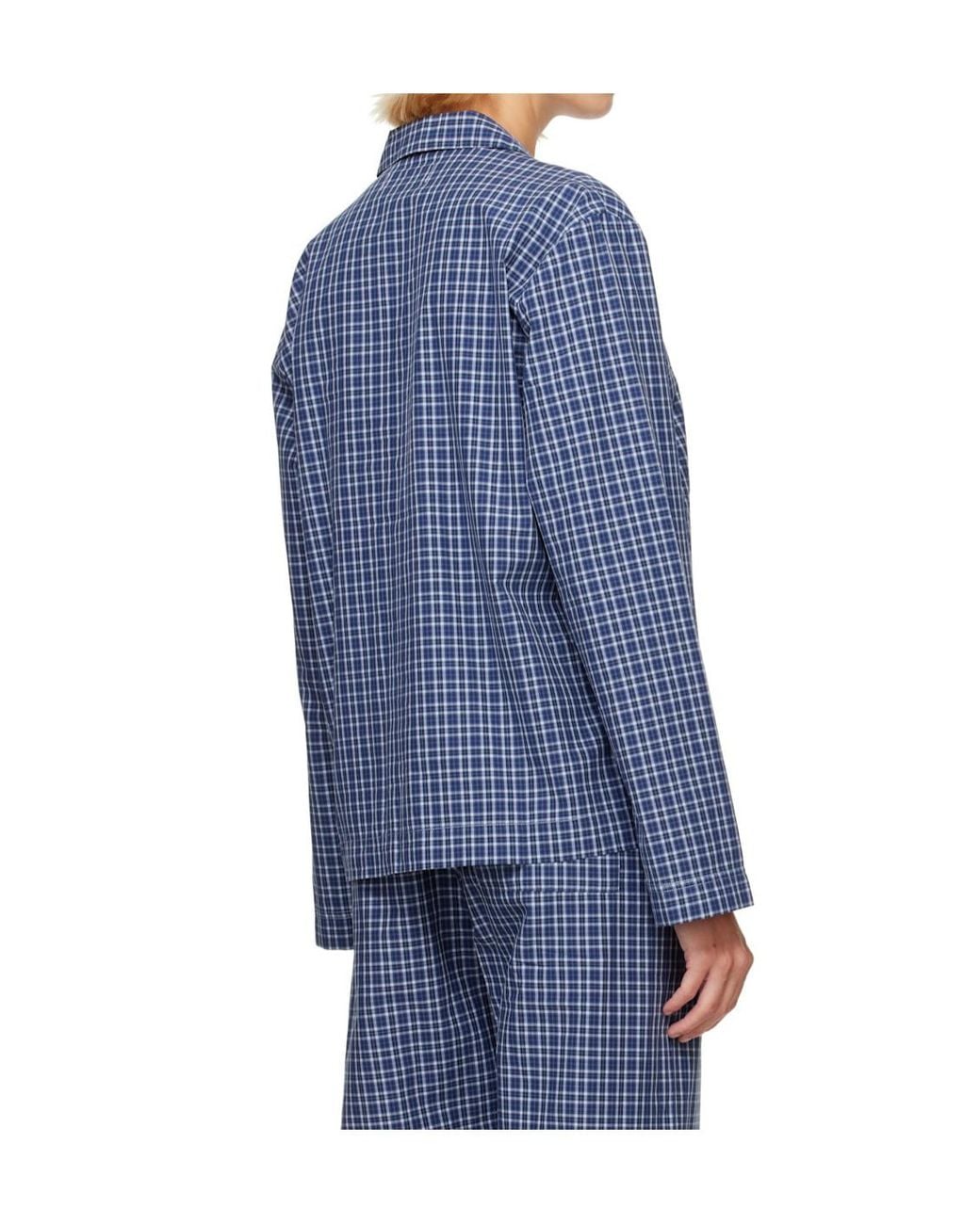 Tekla Blue Plaid Pajamas