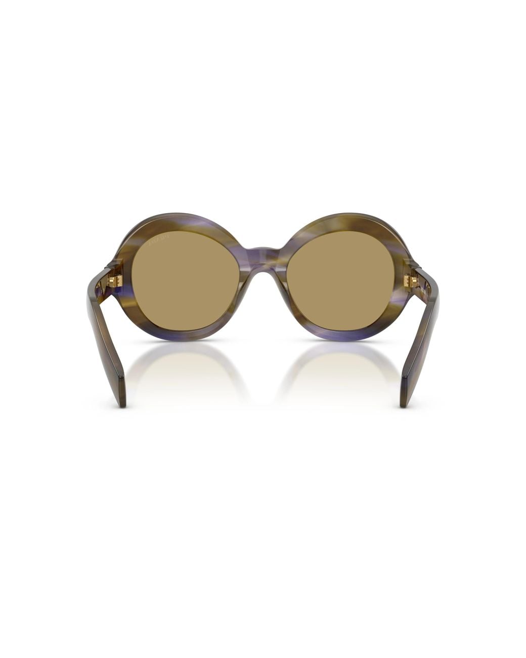 Prada Metallic Eyewear Oversized Round Frame Sunglasses