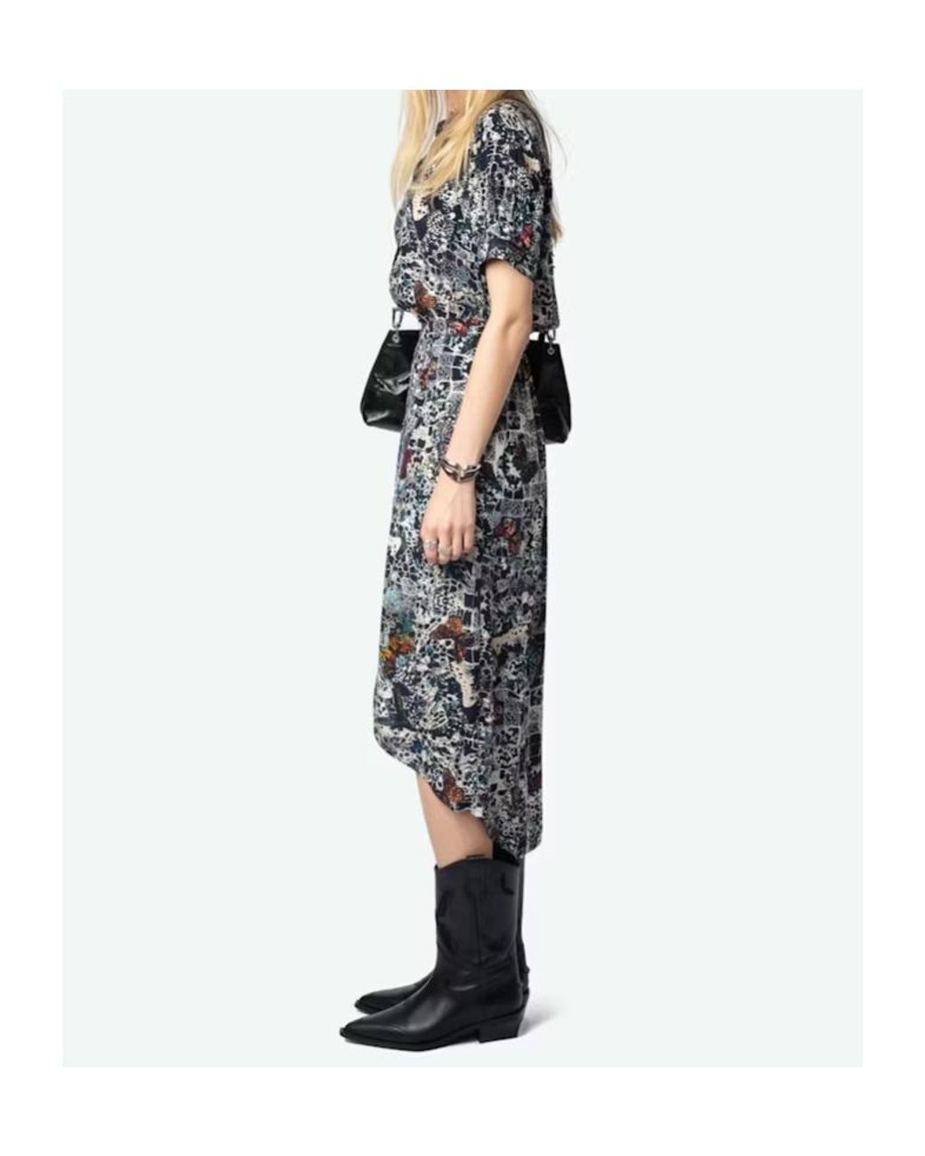 Zadig & Voltaire Gray Short Sleeve Dress