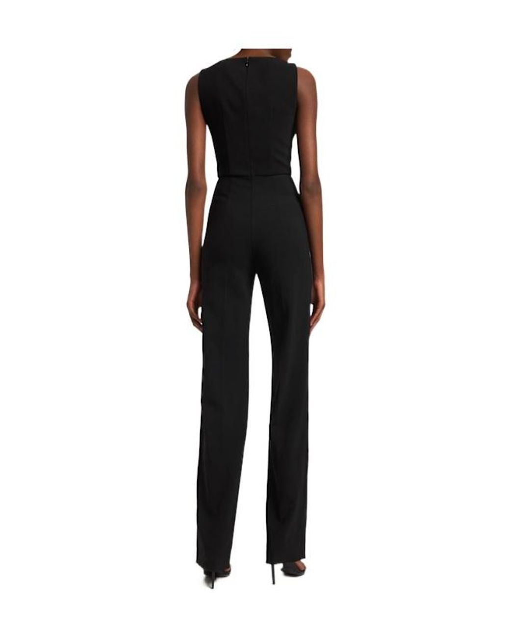 Michael Kors Black Oversized Jumpsuit With V-Neckline
