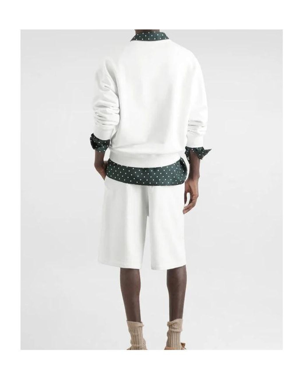 Dolce & Gabbana White Logo Patch Sweatshirt for men