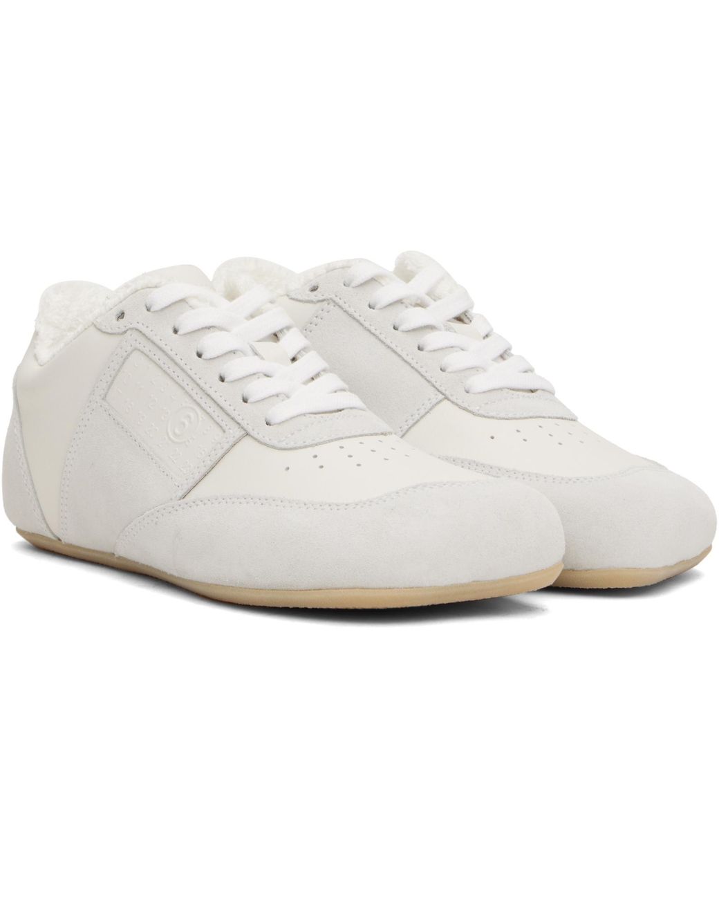 MM6 by Maison Margiela White Anatomic Sneakers