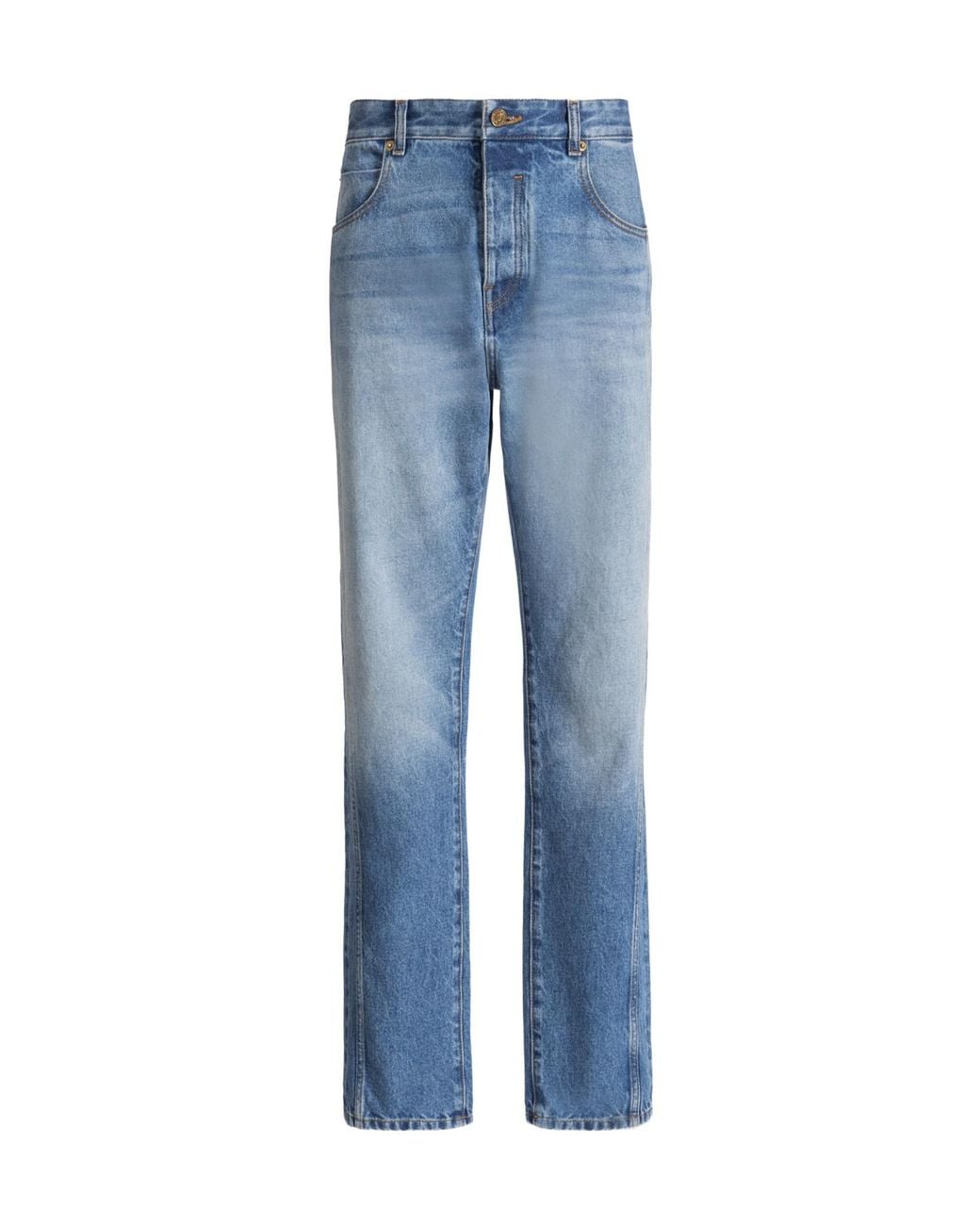 Balmain Blue Straight-Leg Denim Jeans for men