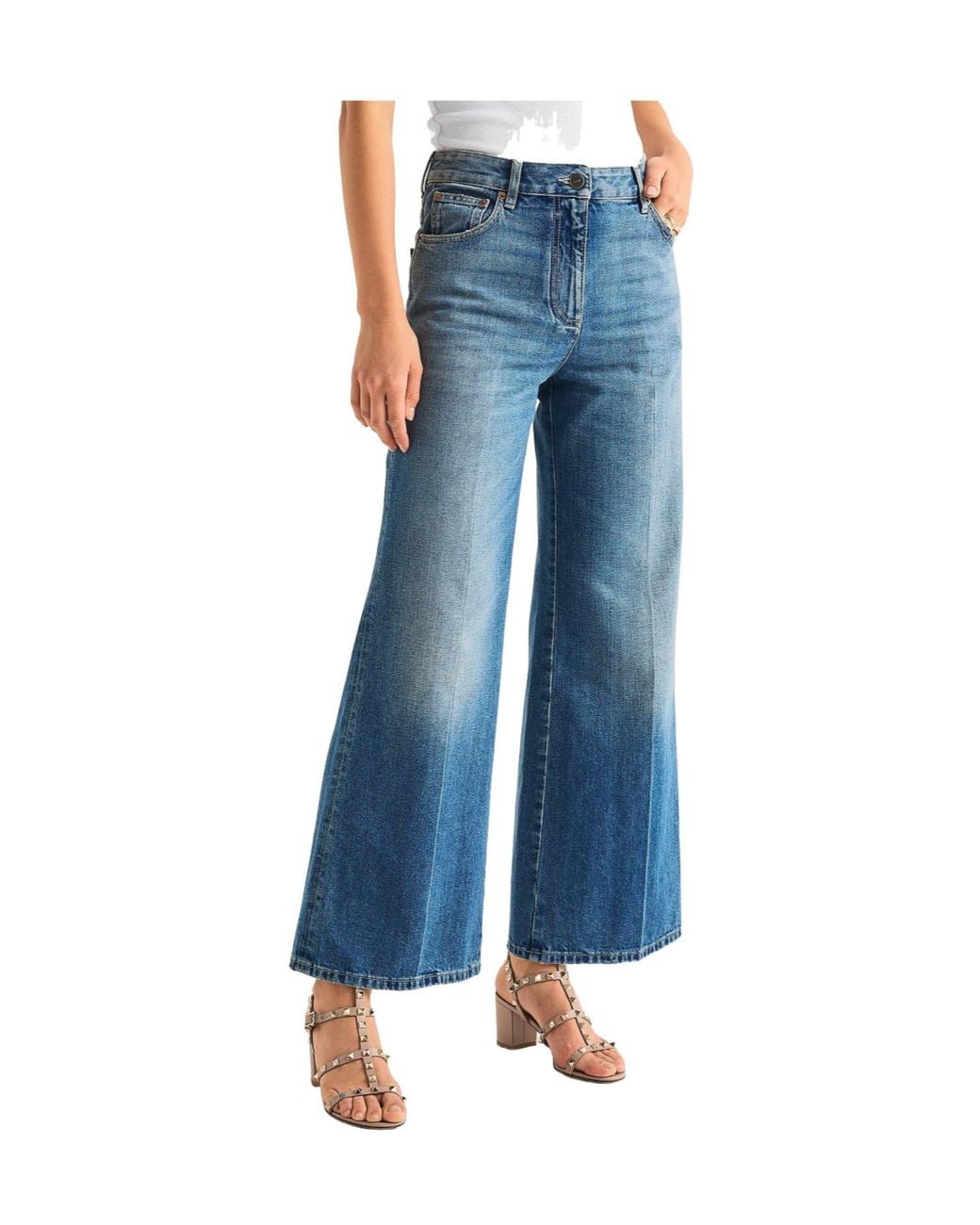 Valentino Blue High-Waisted Jeans