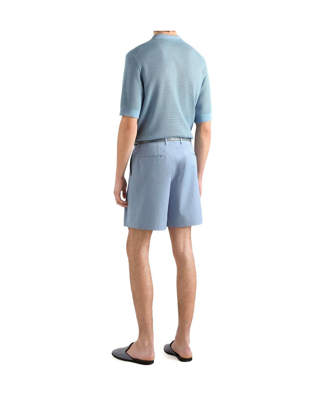 Dolce & Gabbana Blue Silk Polo Shirt for men