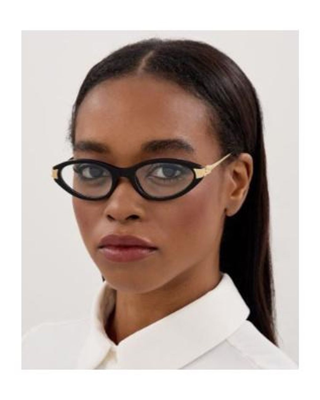 Cartier White Cat Eye Frame Glasses