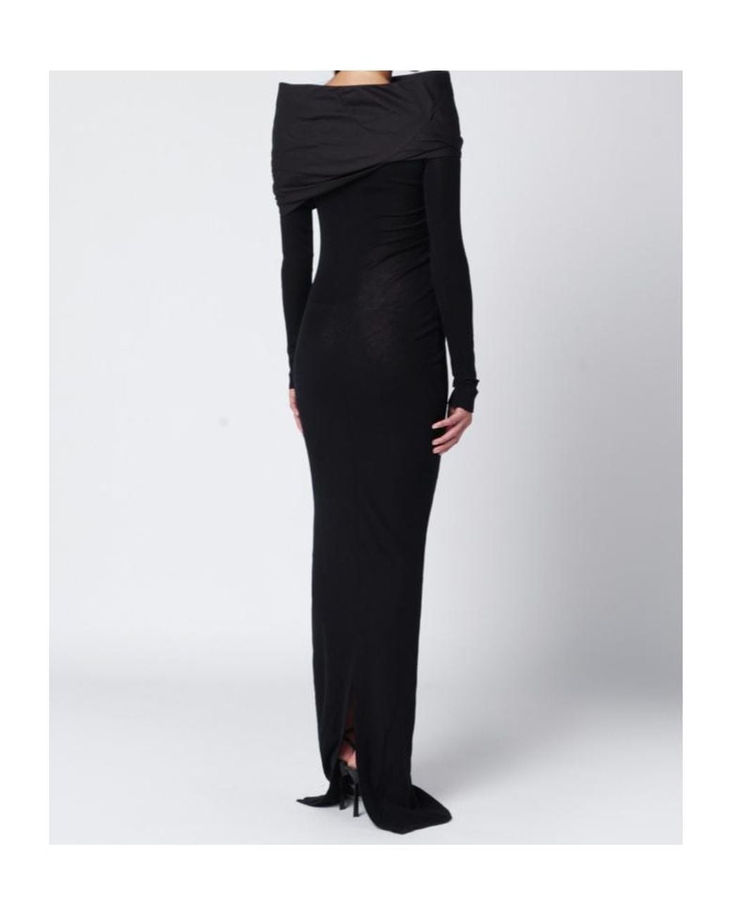 Entire studios Black Draped Neck Dress