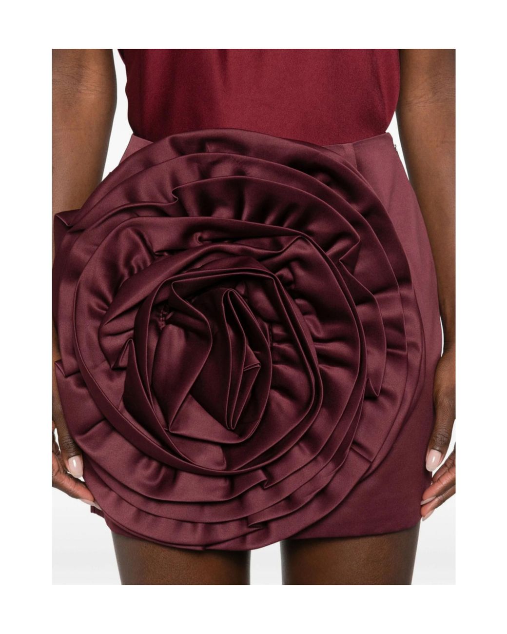 ROTATE BIRGER CHRISTENSEN Red Mini Skirt