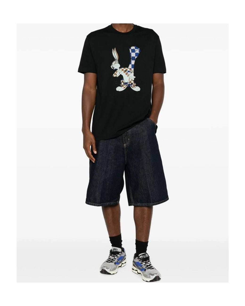 Iceberg Black Bugs Bunny Oversized T-Shirt for men