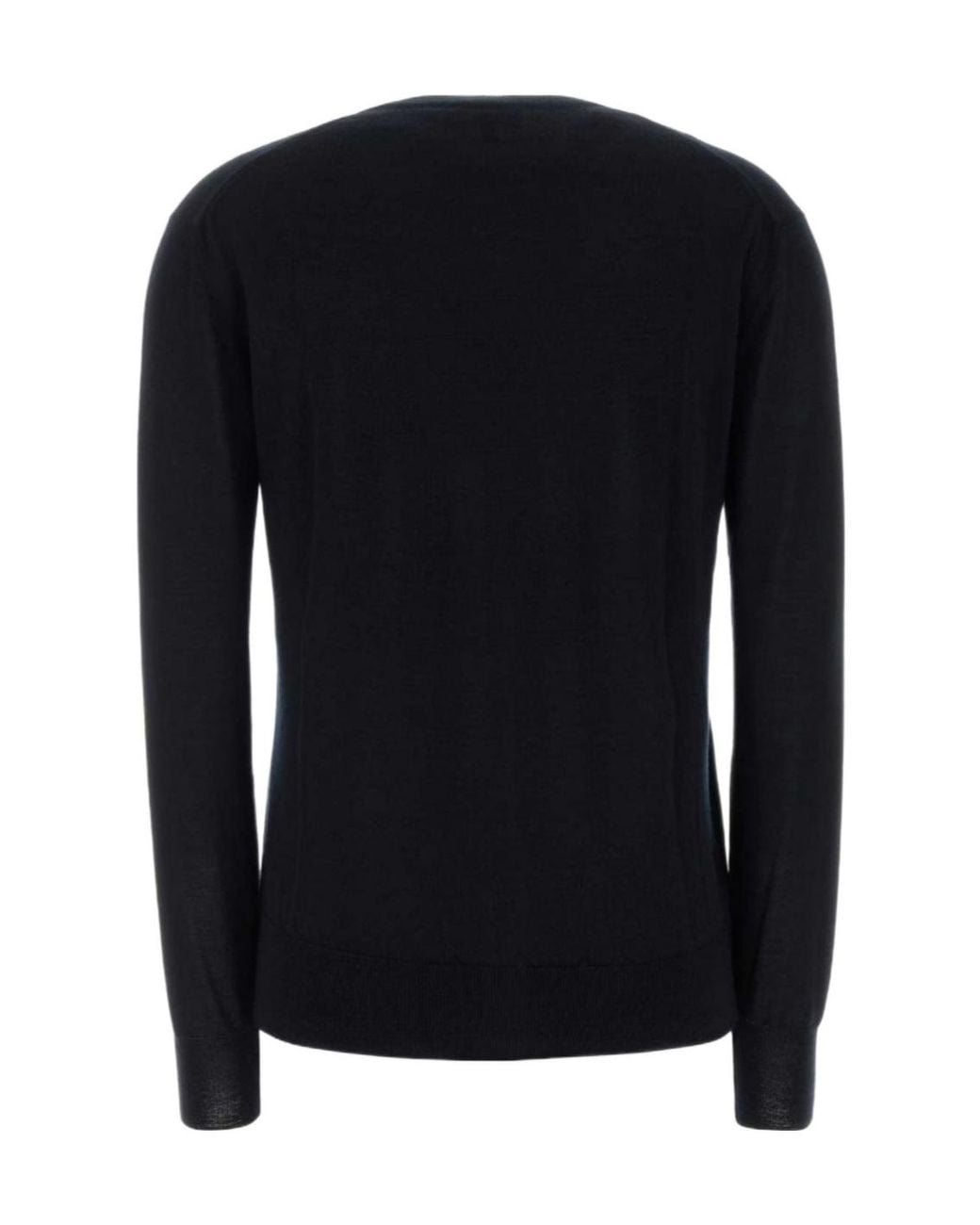 Giorgio Armani Black V-Neck Buttoned Cardigan