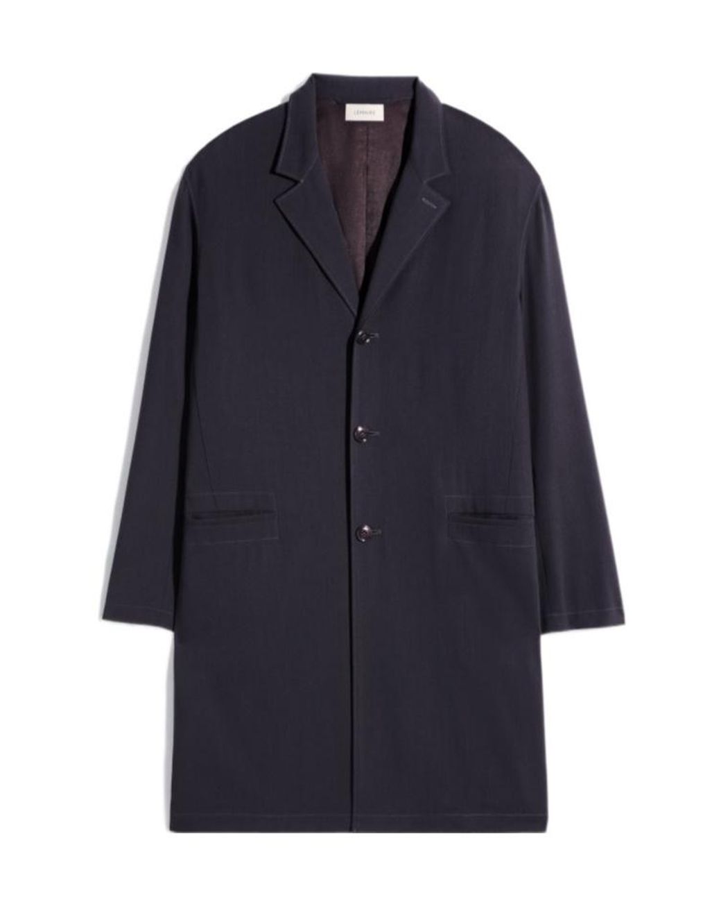 Lemaire Blue Single-Breasted Coat for men