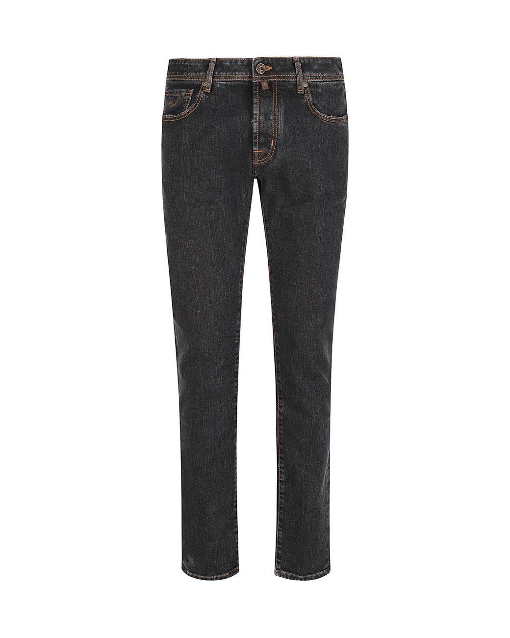 Jacob Cohen Gray Bard Faded Slim-Fit Jeans for men