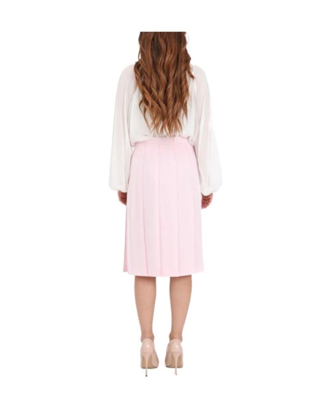 Max Mara Pink Pleated Skirt