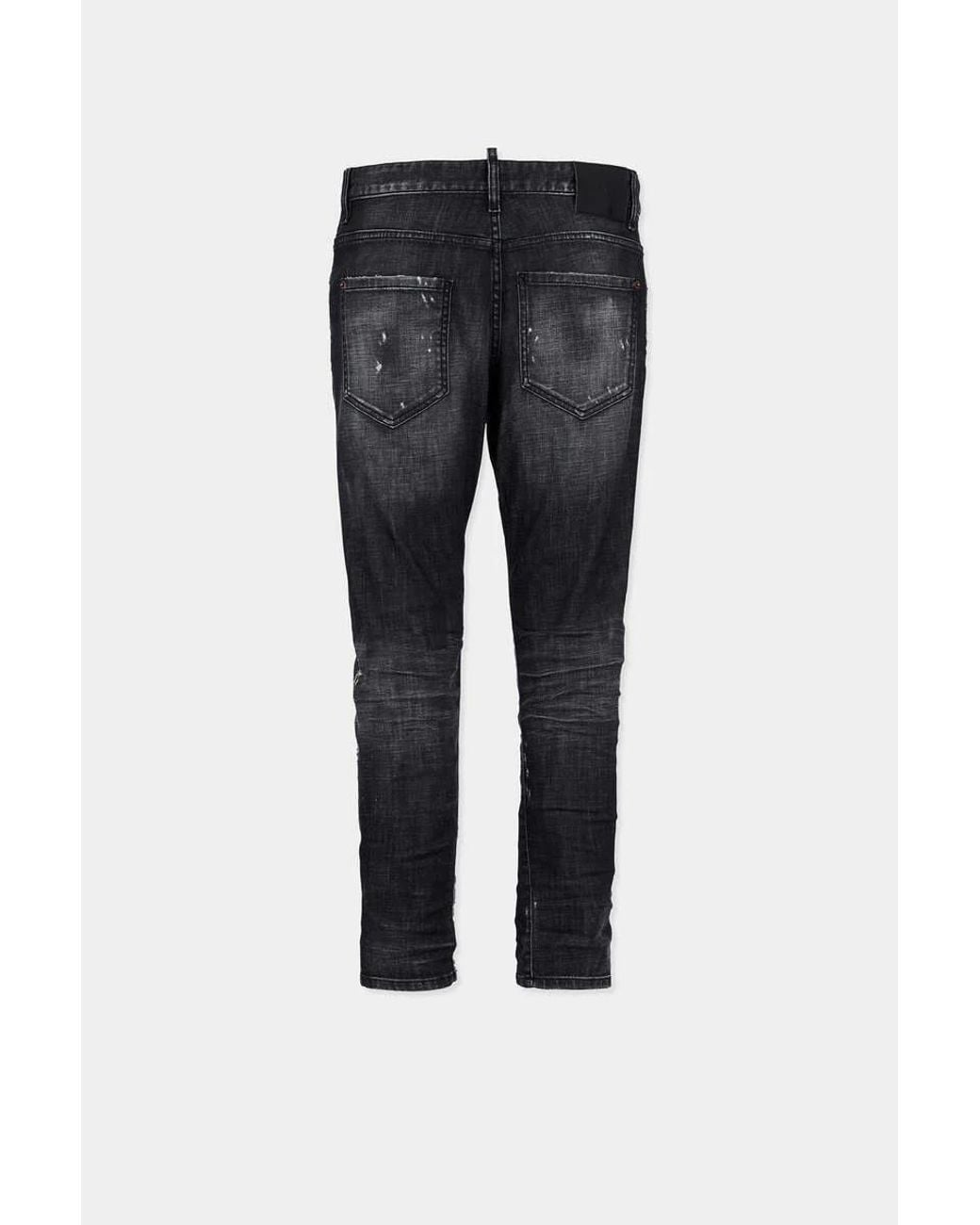 DSquared² Blue Distressed Slim-Fit Jeans for men