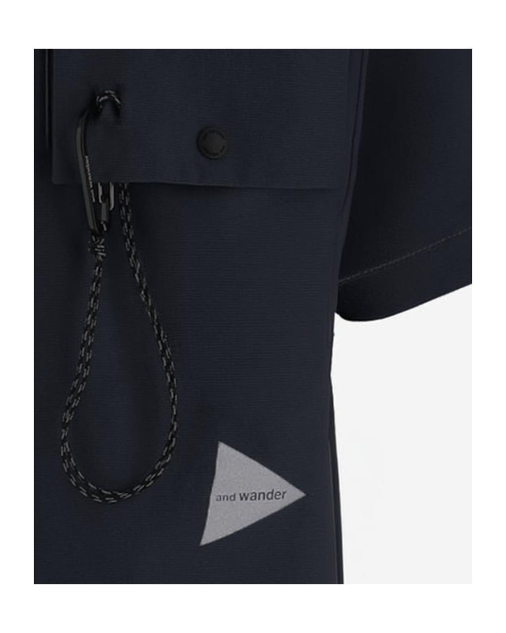 And Wander Blue Collared Short-Sleeved Shirt for men