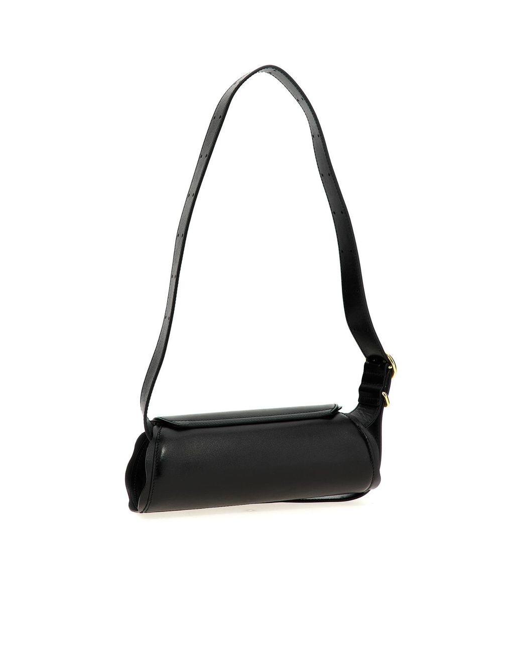 Jil Sander Black Cannolo Foldover Shoulder Bag