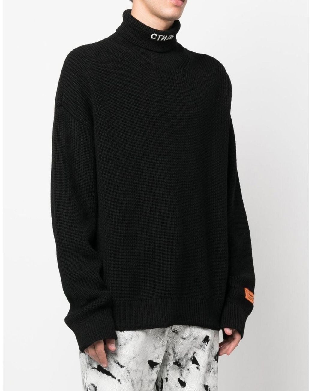 Heron Preston Black Logo Knitwear for men