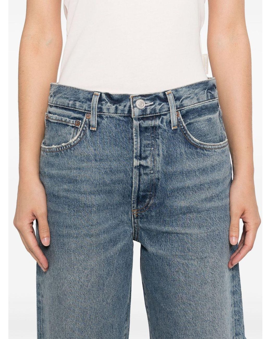 Agolde Blue 90S Denim Shorts