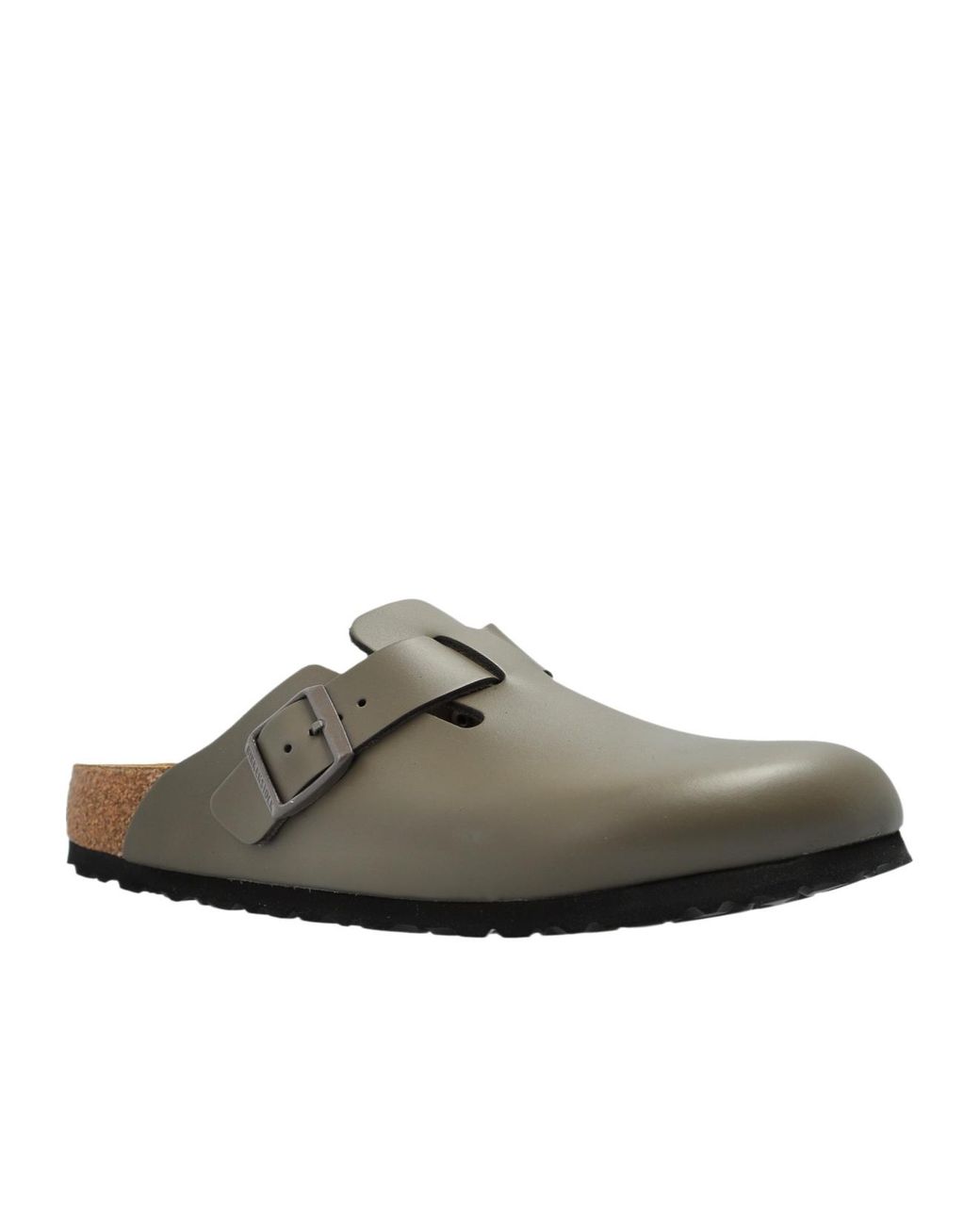 Birkenstock Brown Boston Side-Buckle Slippers for men