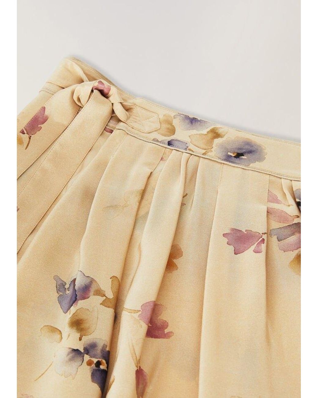 Loro Piana Natural Printed Midi Skirt