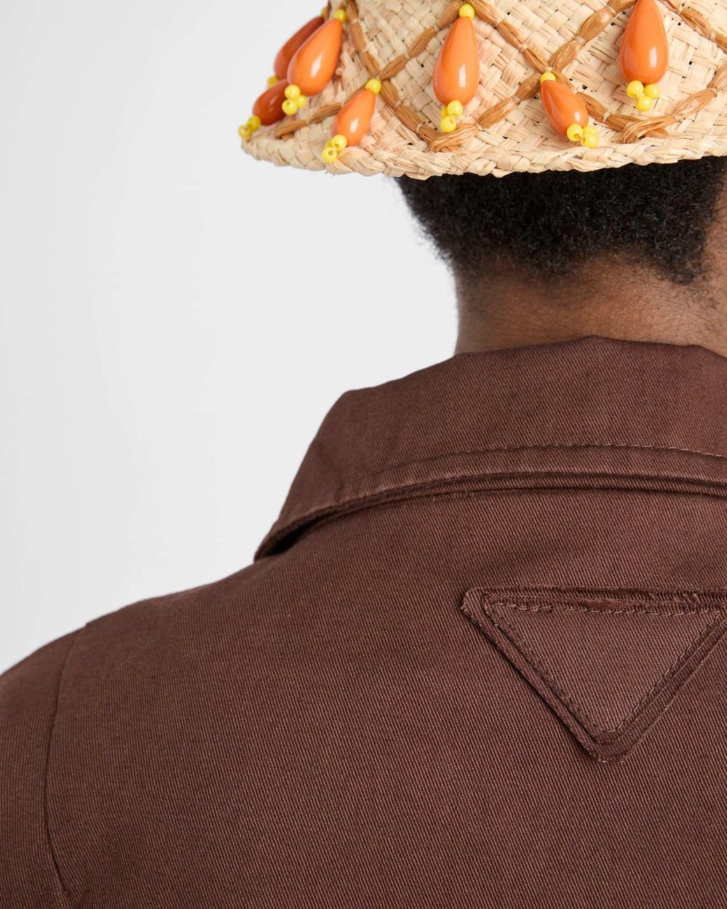 Prada Brown Long-Sleeved Button-Up Jacket