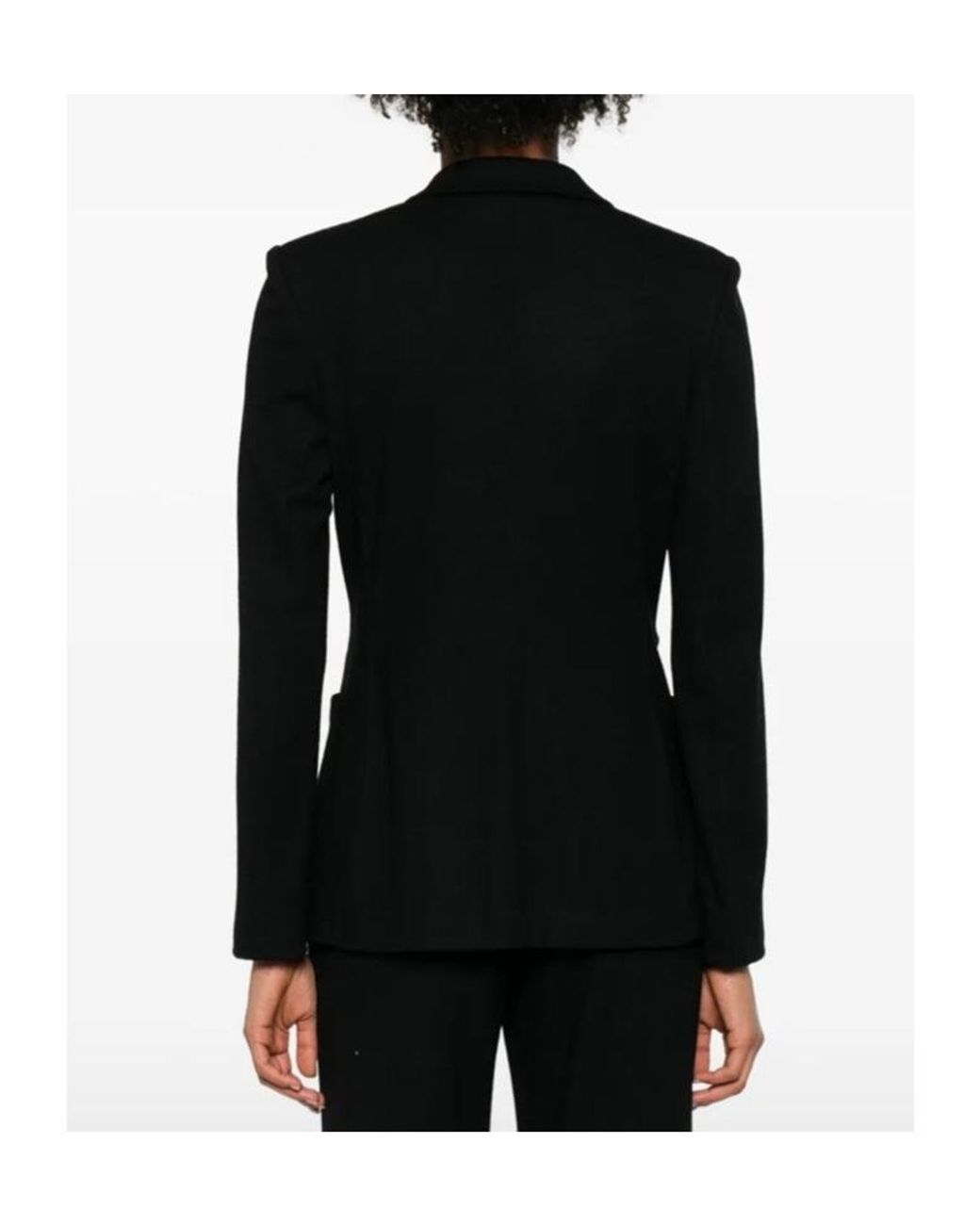 Harris Wharf London Black Double-Breasted Blazer