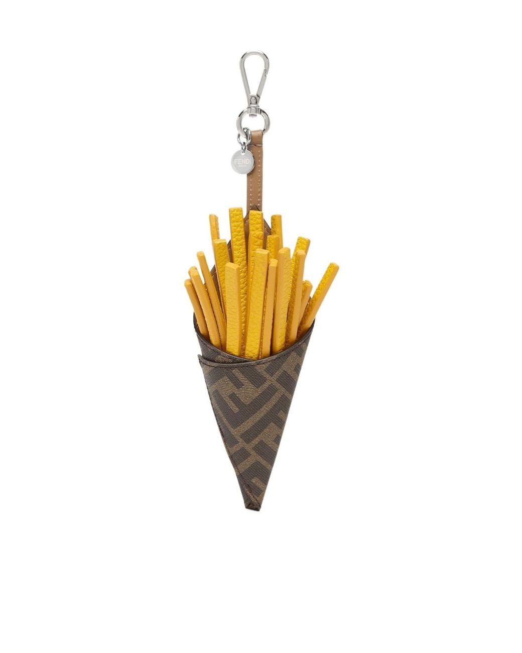 Fendi Metallic Licious Logo Detailed Charm for men
