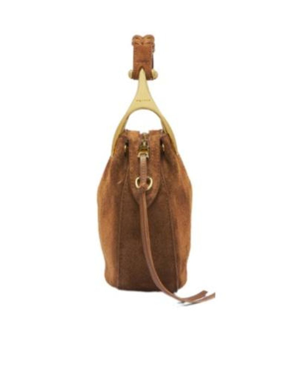 McQueen Brown Wishbone Mini Tote Bag