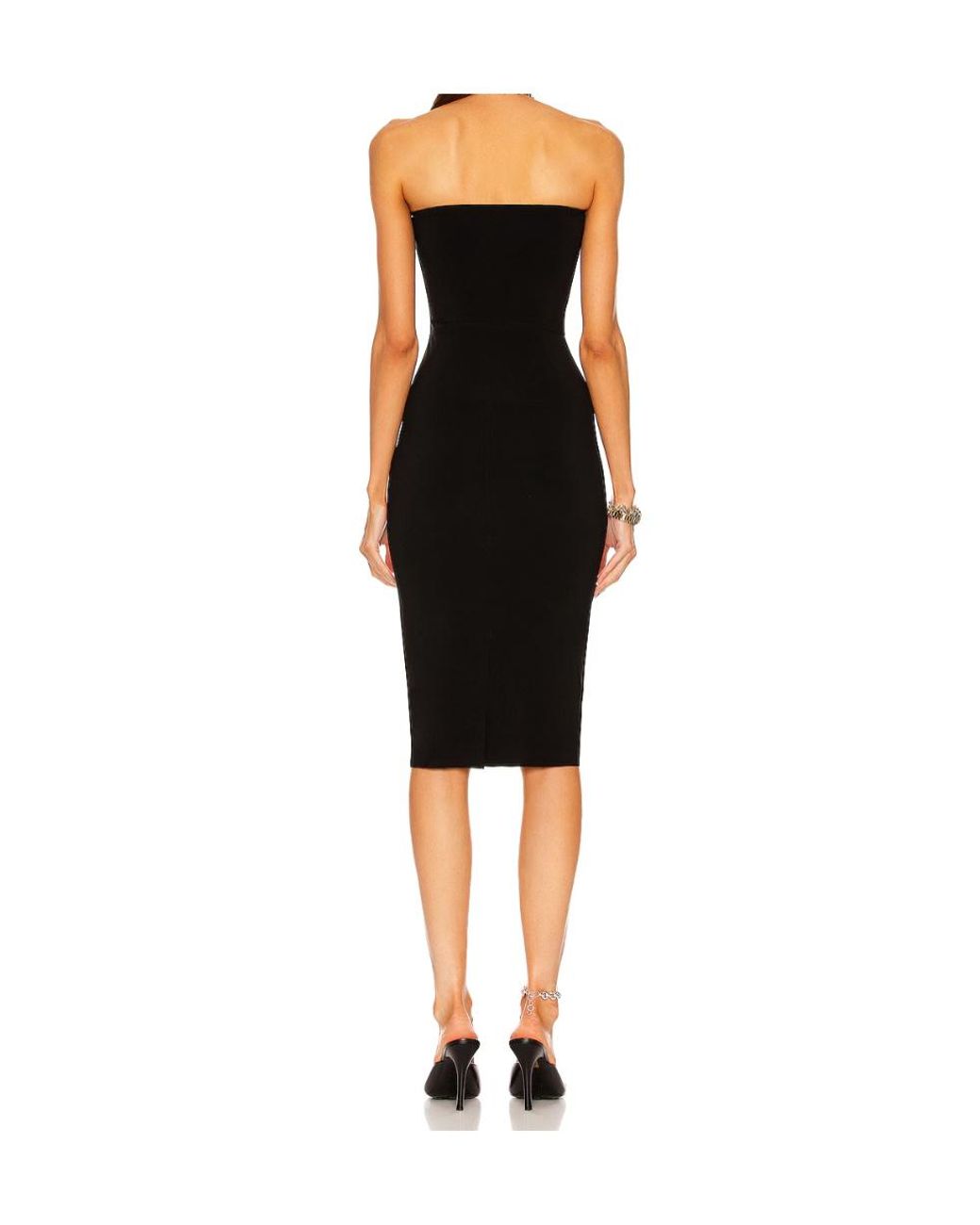 Norma Kamali Black Strapless Dress