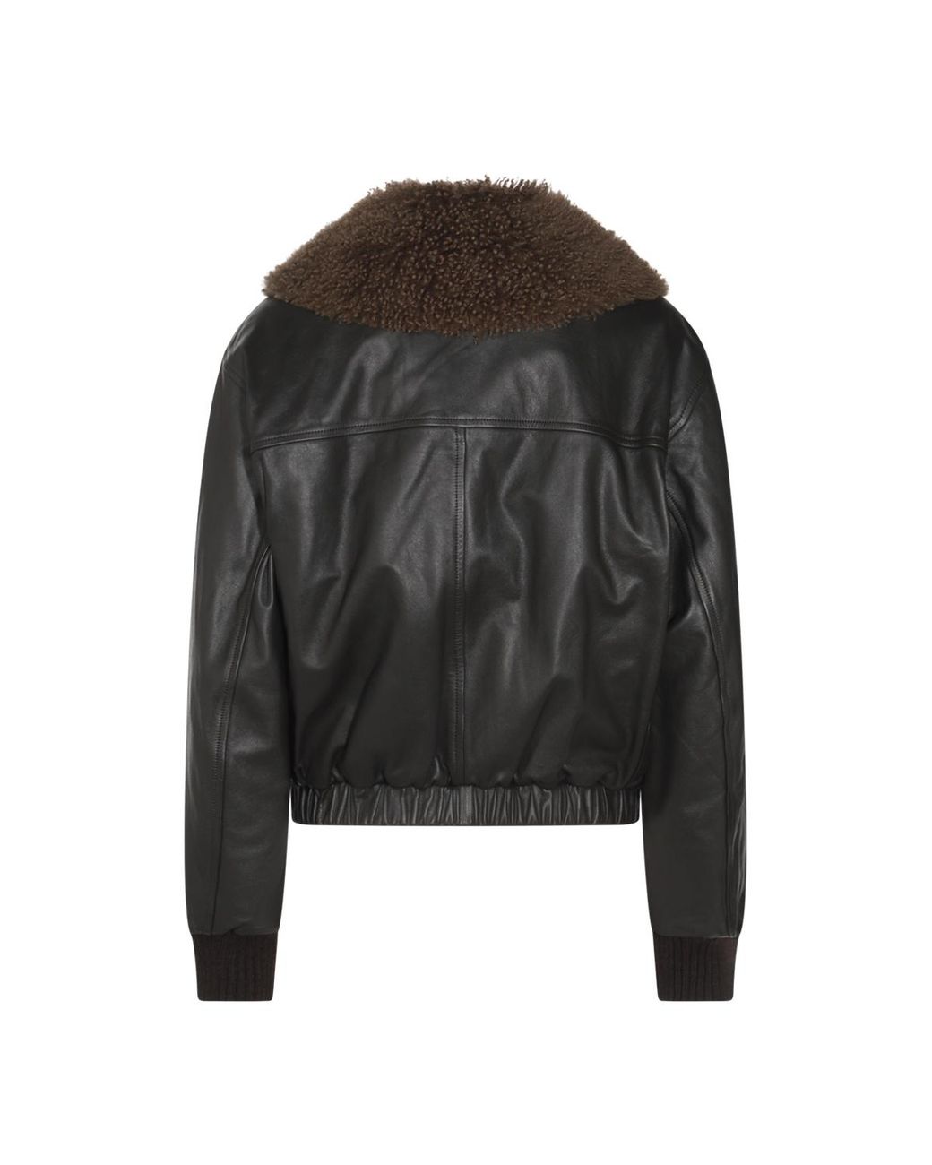 Lemaire Black Relaxed Fit Leather Blouson