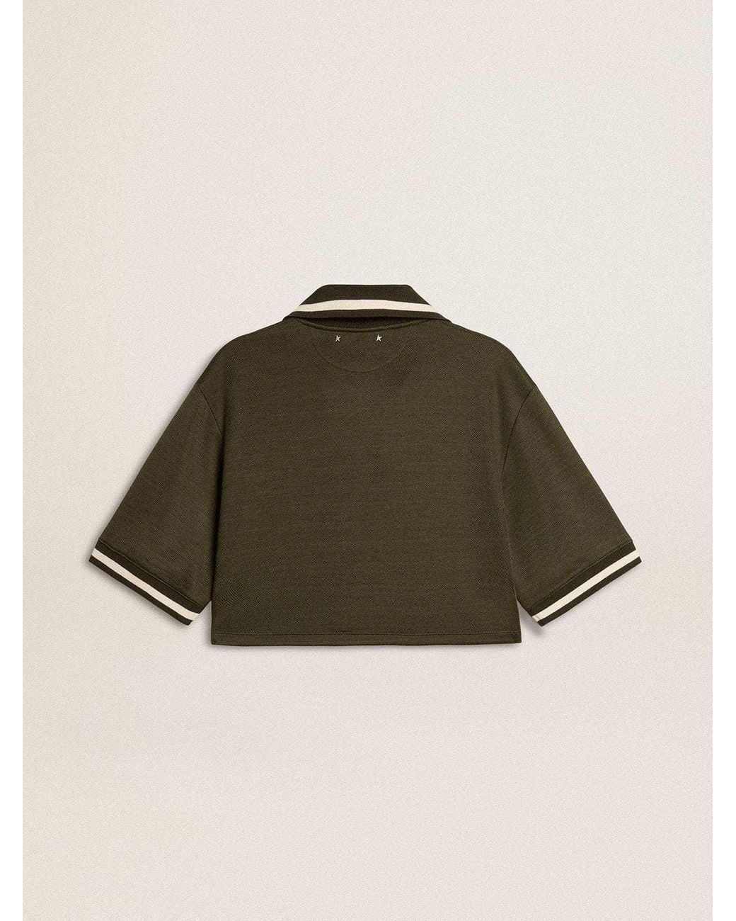 Golden Goose Deluxe Brand Green Vce Embroidered Cropped Top