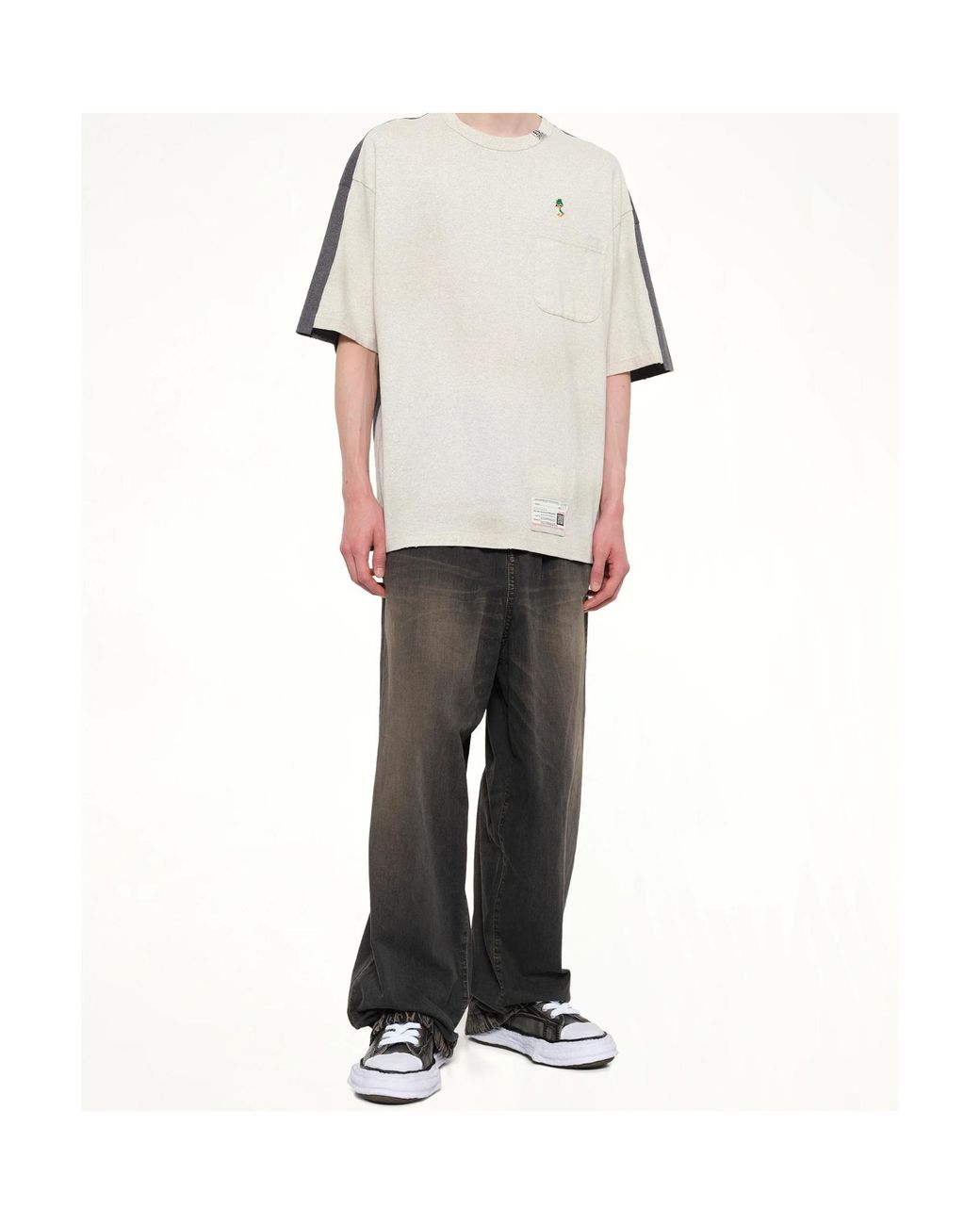Maison Mihara Yasuhiro White Color-Block Short-Sleeve T-Shirt for men