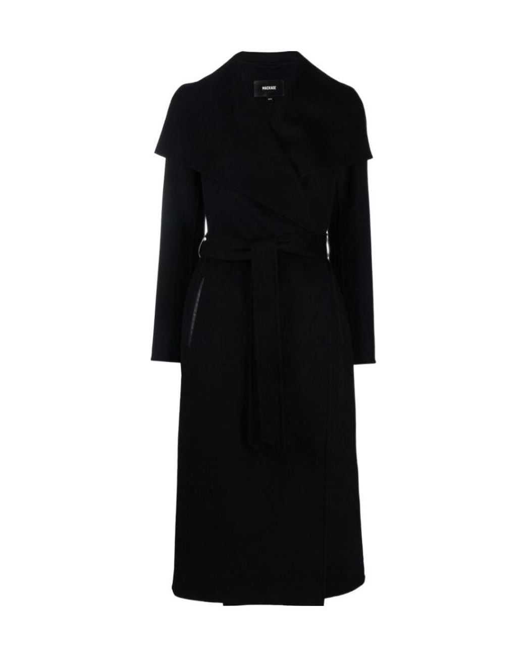Mackage Black Belted Long Coat