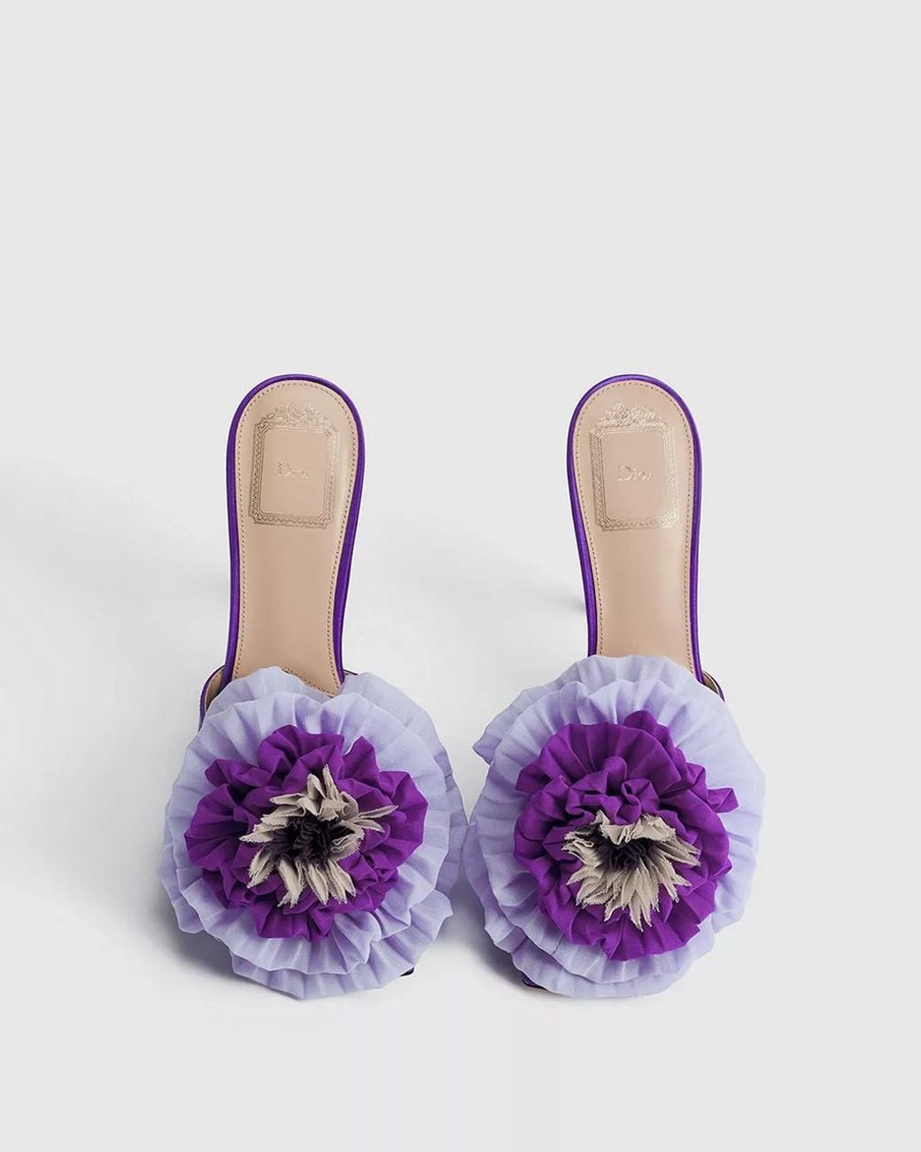 Dior Purple Bouquet Heeled Slide