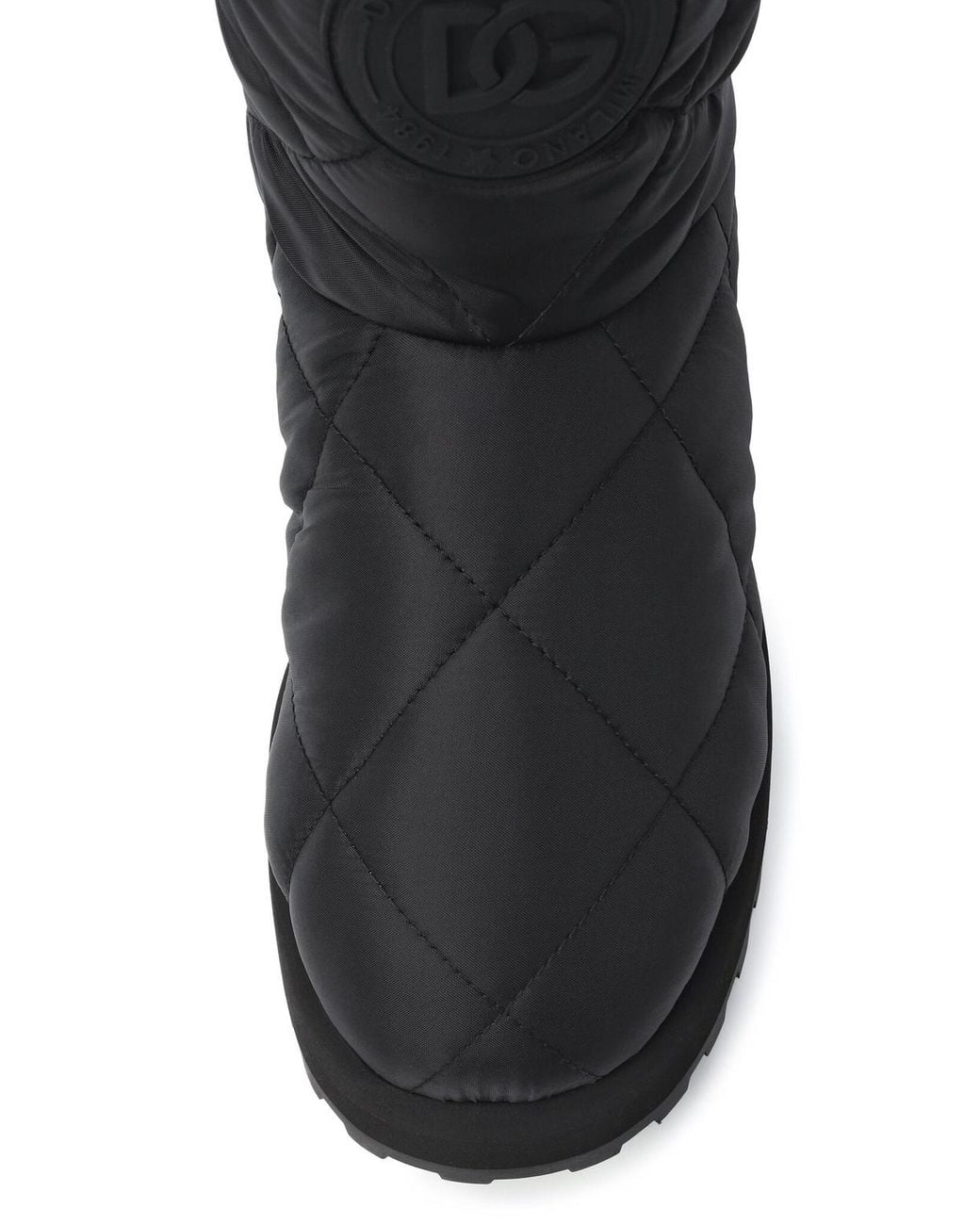 Dolce & Gabbana Black Snow Boots With Logo