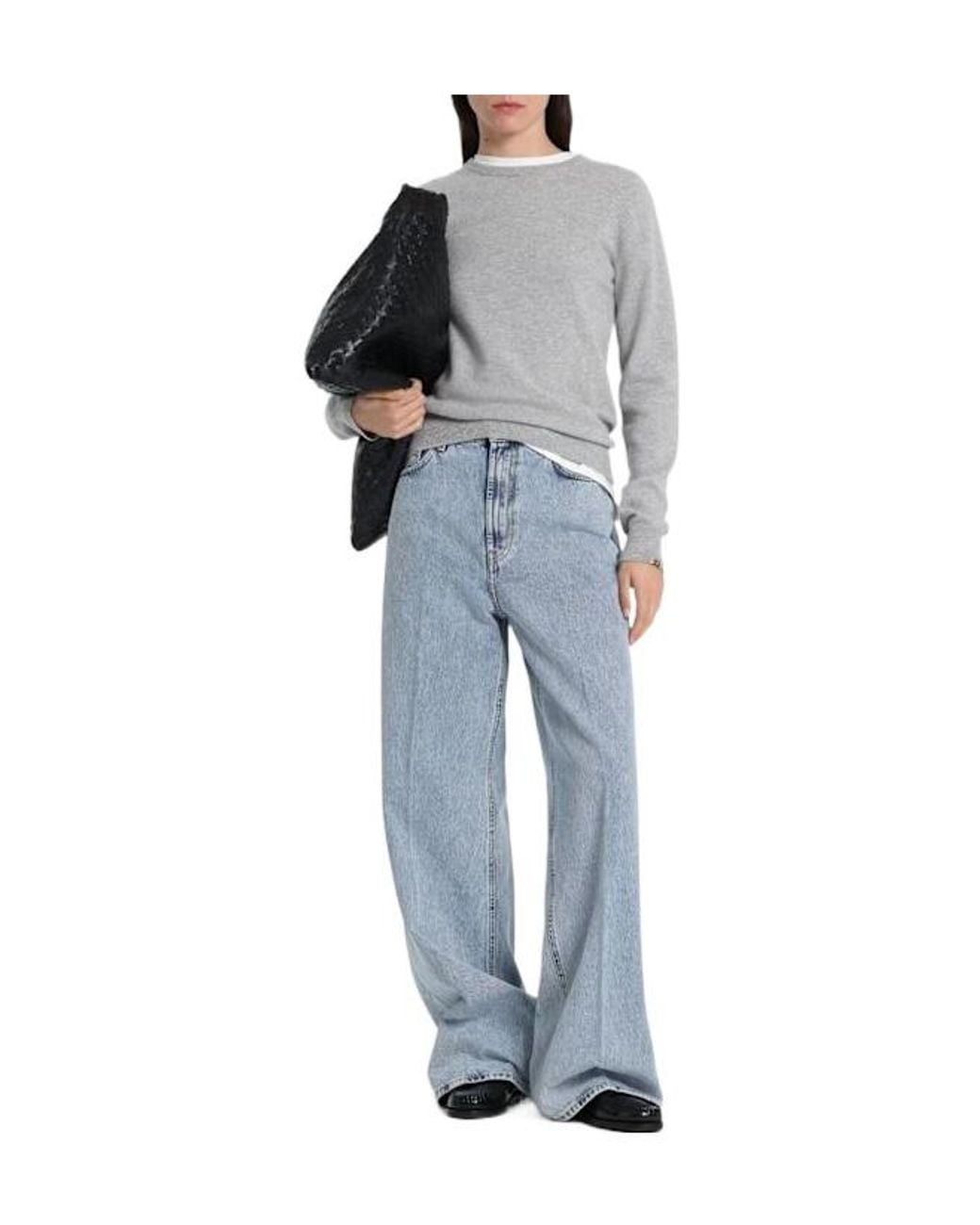 Totême  Blue High-Waist Wide-Leg Jeans