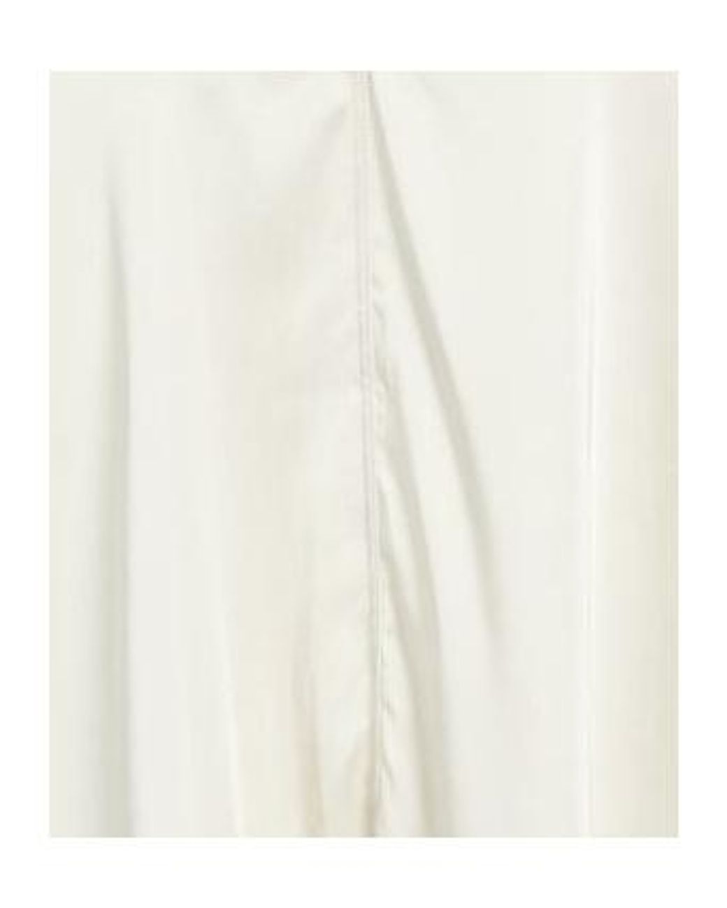 Rick Owens White Solid-Color Satin Short-Sleeve Top