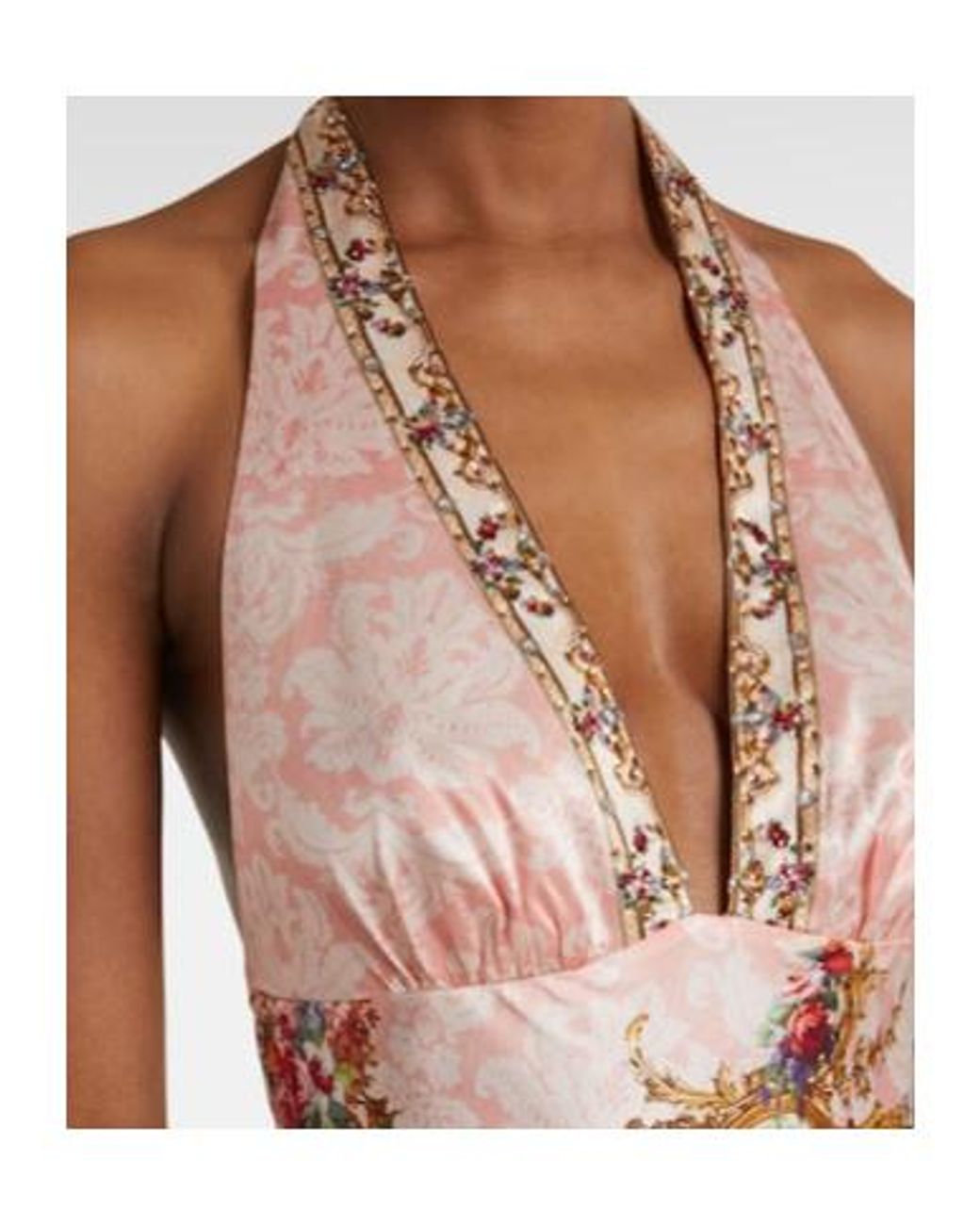 Camilla Metallic Queens Quarters Silk Maxi Dress