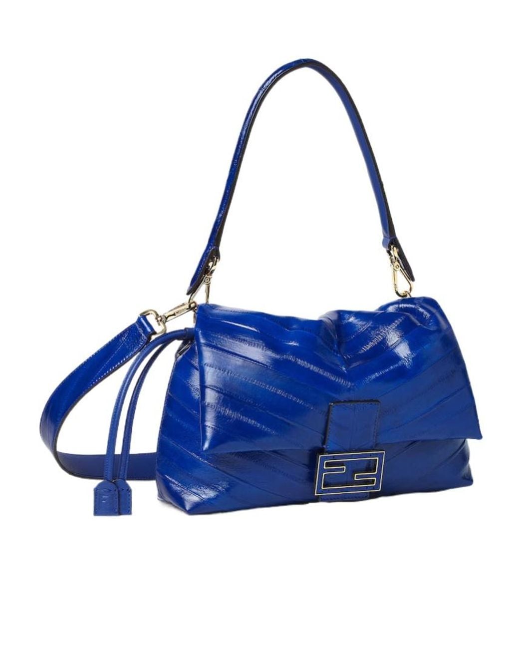 Fendi Blue Mamma Baguette Medium Tote Bag