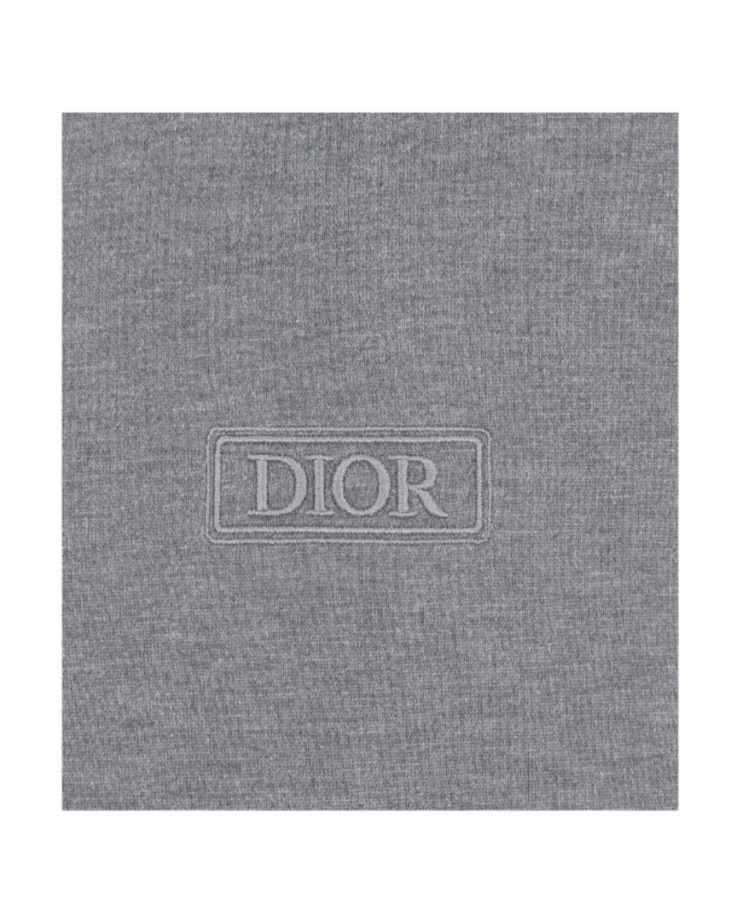 Dior Gray Homme Crewneck Short-Sleeved T-Shirt for men