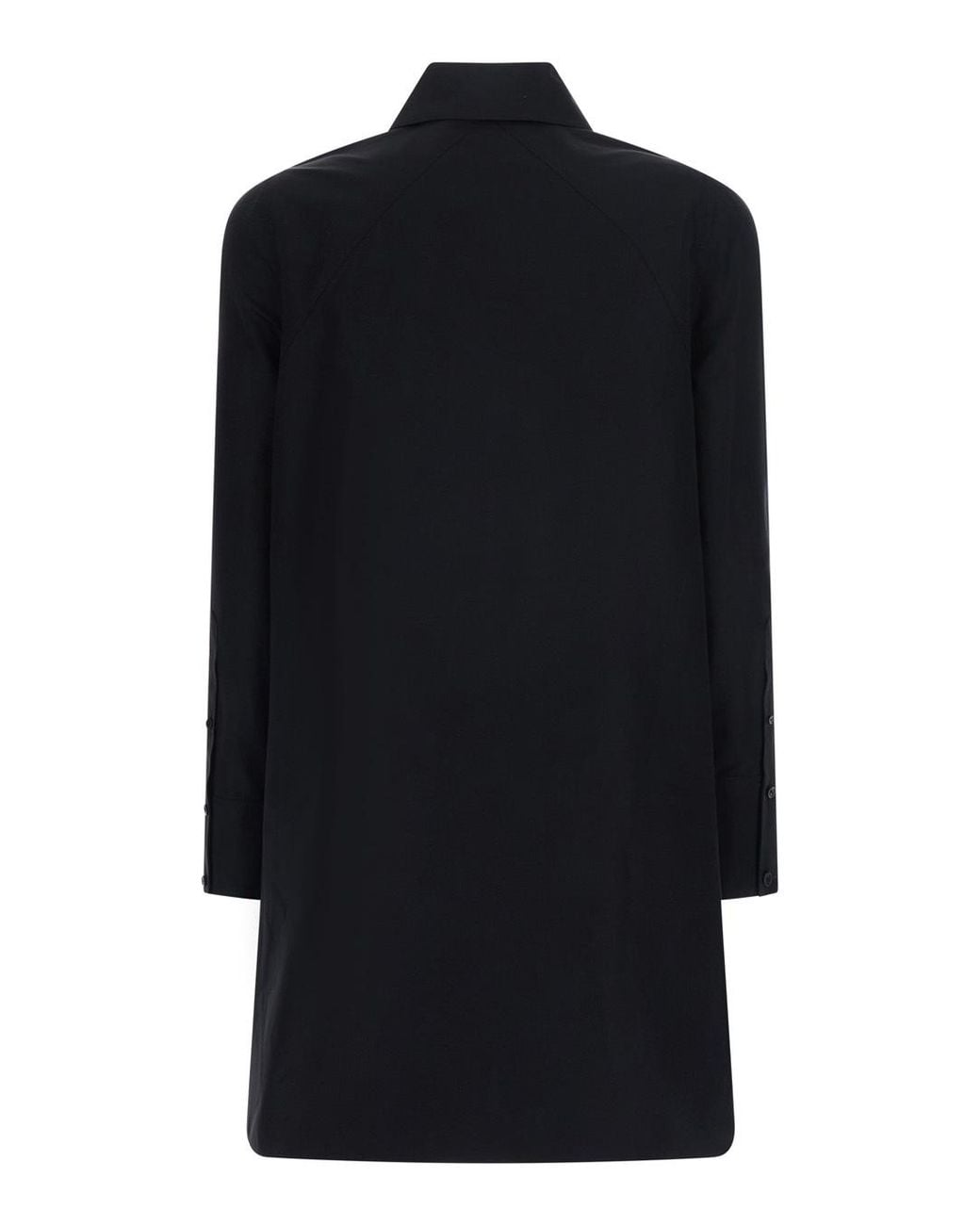 Alaïa Blue Alaïa A-Line Poplin Shirt Dress