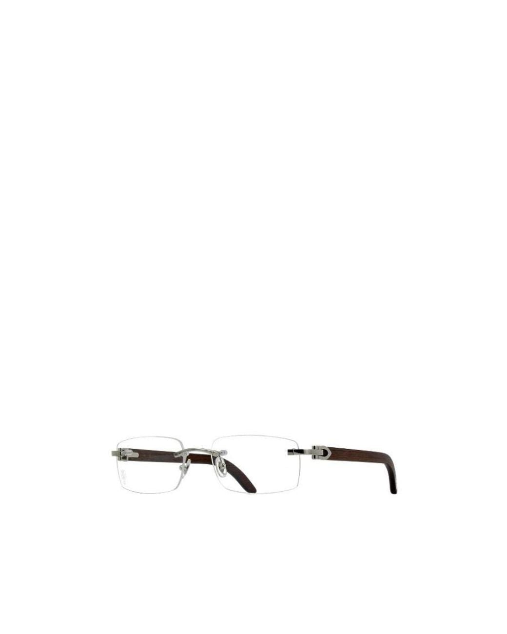 Cartier White Rectangular Frame Glasses for men