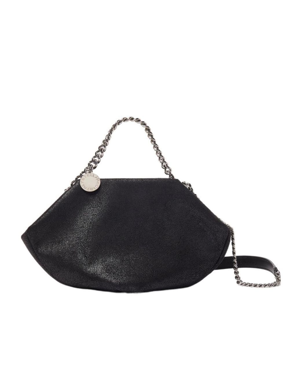 Stella McCartney Black Falabella Logo Charm Mini Tote Bag