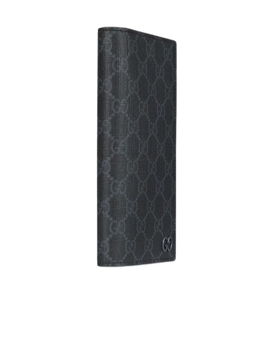 Gucci Gray Interior Gg Long Wallet for men