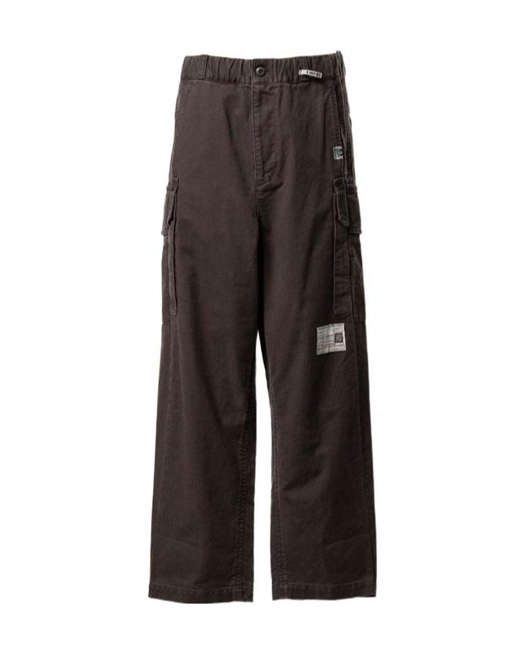 Maison Mihara Yasuhiro Gray Belt-Loop Utility Casual Trousers for men