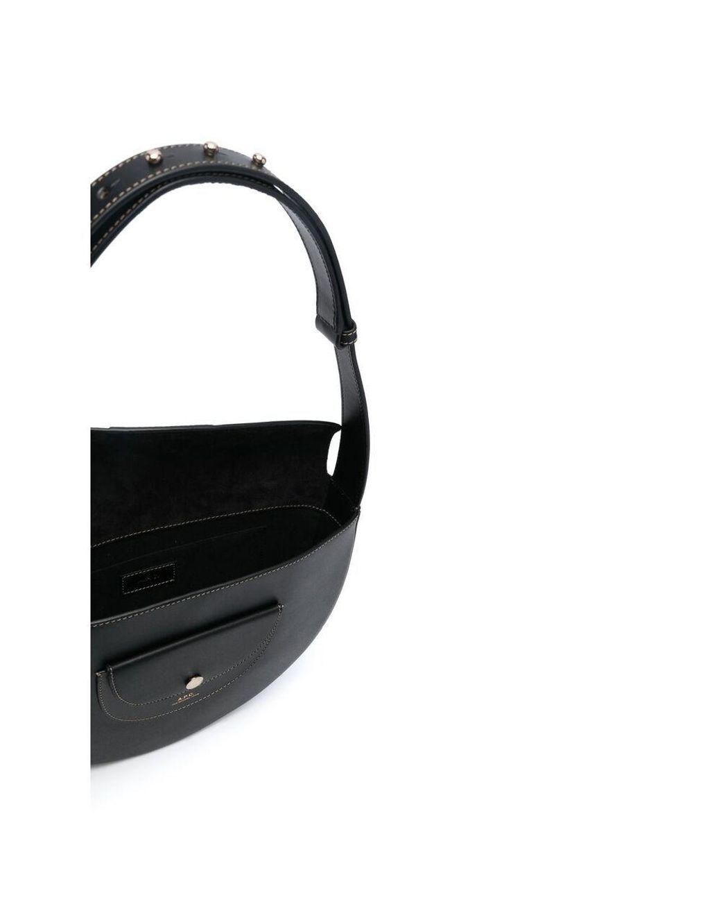 A.P.C. Black Le Pocket Leather Shoulder Bag